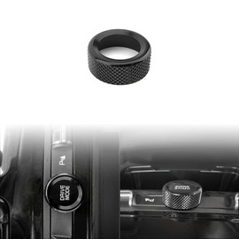 JUIVEEL Aluminum Car Gear Control Knob Cover Drive Mode Gear Shift Switch Knob Protective Cover Compatible with Kia K5 2021-2025 Accessories (Black Style)