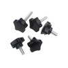 BOZONLI Star Handle Screws, Thread Clamping Knob, Black Plastic Hand