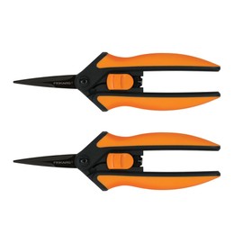 Fiskars Fiskars Pruning Snips - 6" Garden Shears with Comfort Grip and Spring Action - Sharp and Precise Non-Stick Steel Blades - Quality Pruning Shears for Plants in Grow Tents and Hydroponics - 2 Pack