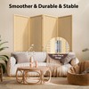 JOSTYLE Room Divider 4 Panel Folding Privacy Screen, Bamboo Room