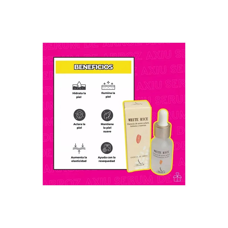 Serum Suero De Arroz Blanco Ácido Hialuronico Axiu Día Y