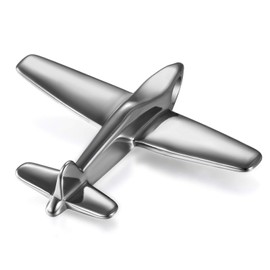 OIDEA Mirror Stainless Steel Bikers Airplane Aircraft Model Pendant Necklace for Men,Silver