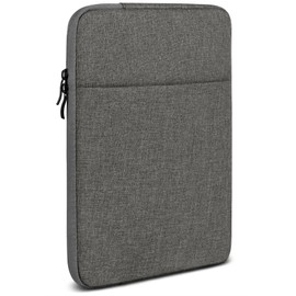 moex Tablet Tasche für Oukitel OT12 – Sleeve Hülle mit Fach für Zubehör, Polyesterfaser Schutzhülle Minimalistisch mit Reißverschluss, Wasserabweisend, Dunkelgrau