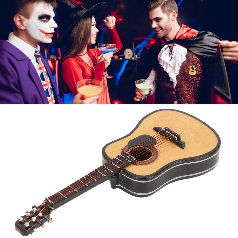 Musical Instrument Lapel Pin Guitar Shaped Miniature Instrument Lapel Brooch