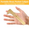 Pocket Caliper, 100mm Double Scale Sliding Gauge Brass Vernier Caliper
