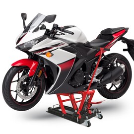 Dithoko Hydraulic Motorcycle Lift Jack 1500 lbs, Heavy Duty ATV Scissor Jack Stand with Foot Pedal and Wheels, Portable Lift Table for ATV, UTV, Dirt Bike, Garage Repair and Maintenance