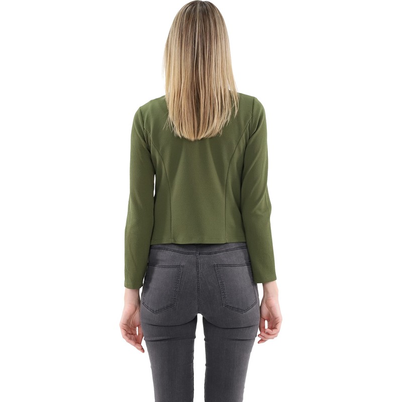 Malito 6040 Women's Long Sleeve Blazer Plain Jersey Blazer Short