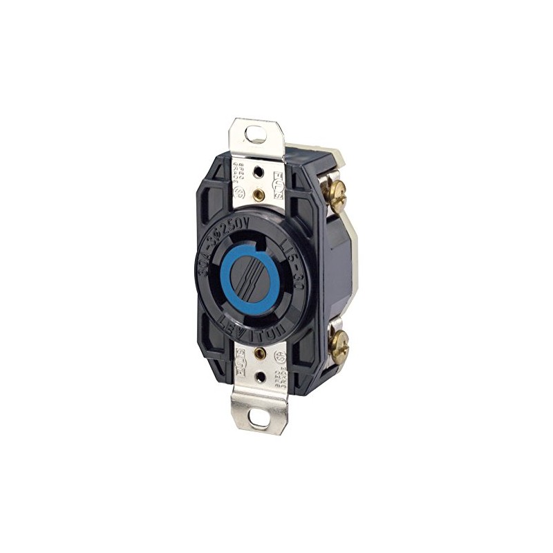 Leviton 2720 30 Amp, 250 Volt 3-Phase, Flush Mounting Locking