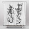 Mermaid Shower Curtain for Gothic Bathroom Decor- Gothic Shower Curtain