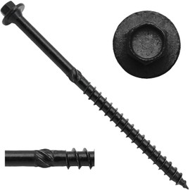 Jake Sales #17 X 5 Heavy Duty Structural Wood Screws - Exterior Coated Heavy Duty Wood Screws - Use for Fastening Ledger Boards, Large Timbers, Logs and More - Five Pounds ~80 Screws