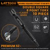 Double Square 8 Point Torx Star Bit Set, Magnetic S2