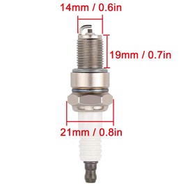 ZAMDOE F7TC Spark Plug for Honda GX120 GX160 GX200 GX240 GX270 GX340 GX390 GCV520 GCV530 GX610 Engines Lawn Mower Tractor Rototiller, with Fuel Filter