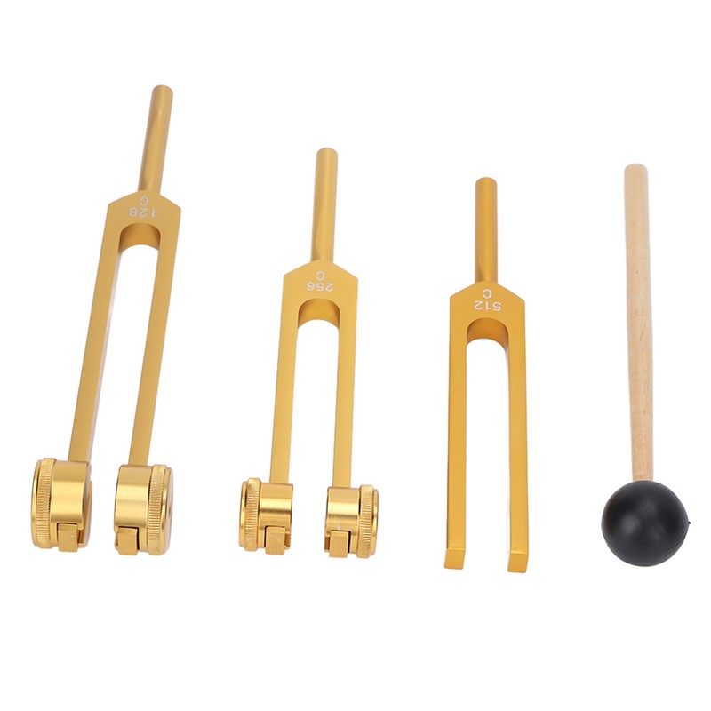 3 Pcs Aluminium Alloy Tuning Fork Set 128 256 512Hz