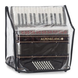 Alpenklang Cover for 48 Bass Accordions - Protective Cover for Accordion - Suitable for Accordions with 48 Bass - Dimensions (W x D x H): Approx. 33 x 22 x 32 cm - Made of PVC - Transparent