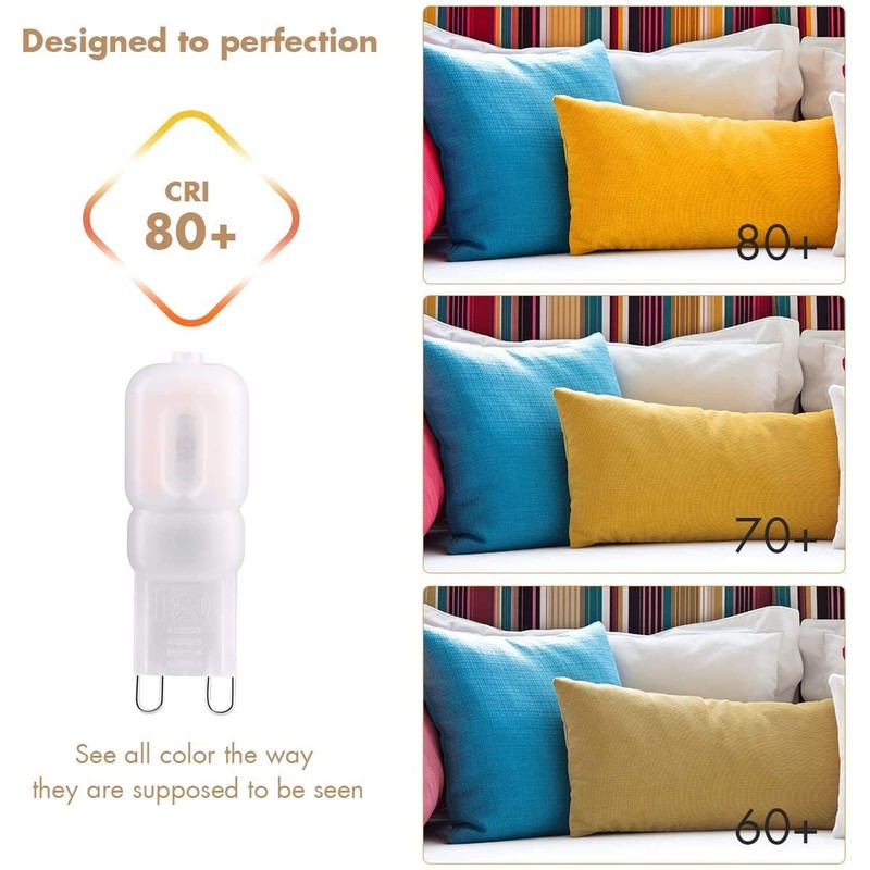 Velouer G9 LED Bulb Dimmable 3W, 25W Halogen Equivalent, 3000K