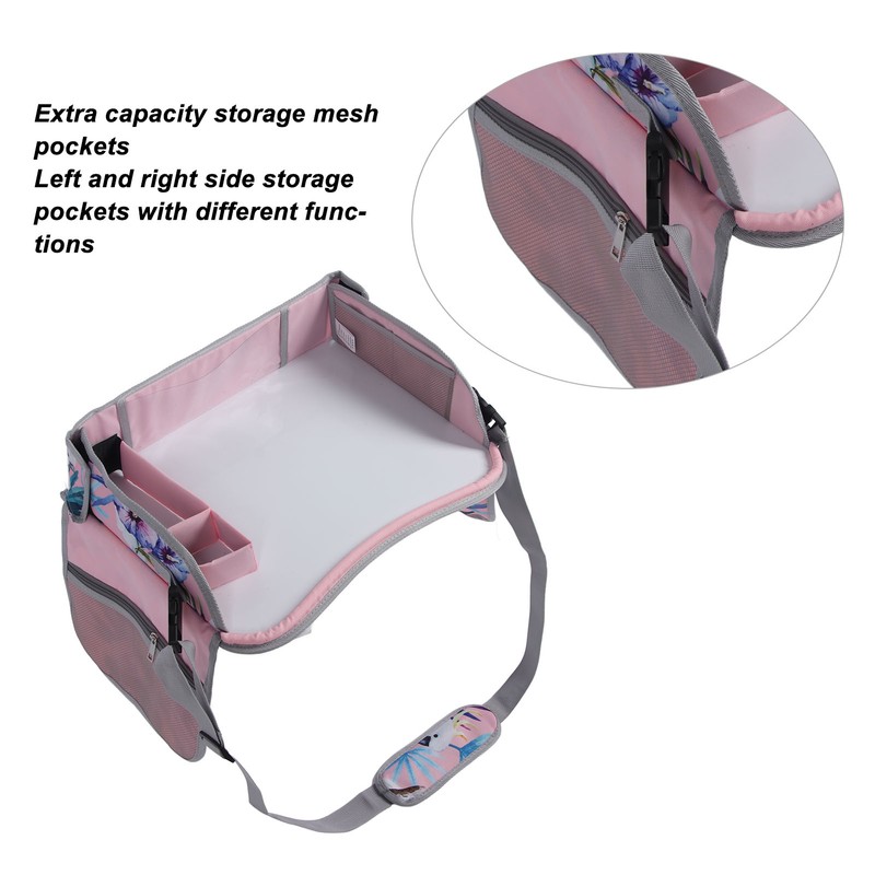 Kids Travel Tray Erasable Drawing Board Organization Pockets Activity Essentials