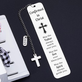 Confirmation Gifts for Teenage Boys Girls First Communion Gifts for Teen Girls Boys Christian Religious Bookmarks for Godkids Inspirational Baptism Gifts, Christmas Stocking Stuffers for Women Men