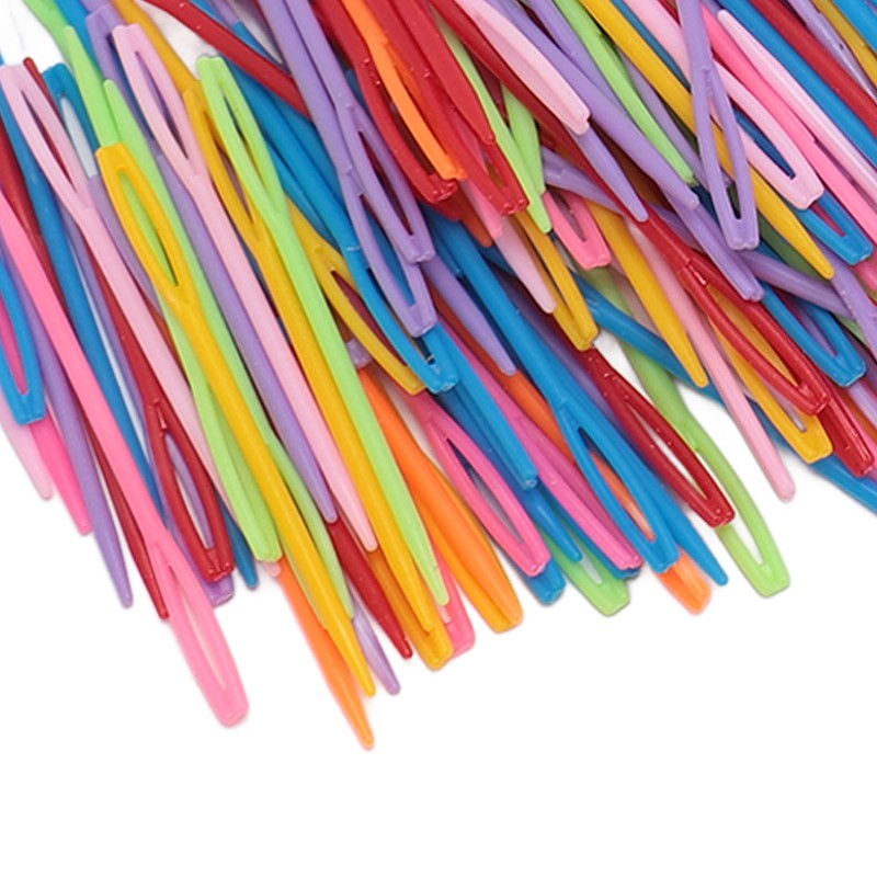 1000PCS Large Eye Plastic Sewing Needles Yarn Needles Weaving Needles