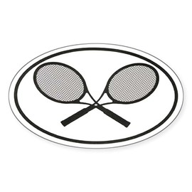 CafePress Tennis Car Stickers Oval Sticker Oval Car Bumper Sticker