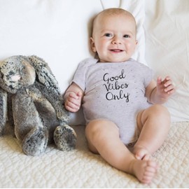 Good Vibes Only Yoga Baby Organic Cotton Babies Clothes Onesie Onesies Baby Shower