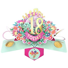 Happy 18th Birthday 18 Today Pop-Up Greeting Card Love Kate's Pop Up Cards Her POP215MC18