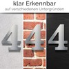 N-02-4-E Stainless Steel House Number 4 - Solid, Weatherproof and