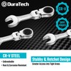 DURATECH Stubby Flex-head Ratcheting Combination Wrench Set, Metric, 12-piece, 8-19mm,