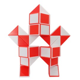 Mipartebo Magic Snake Cube Twist Puzzle 48 Wedges Large Size Twist Fidget Snake Toys Gift Party Favors Game Goodie Bag Fillers for Kids Adults Teens Orange