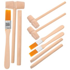 UPKOCH 12 Sets Wooden Digging Tools for Children Excavation Tool Set for Children Small Brush Chisel Hammer Learning Toy Rock Geography Set Gemstones Dinosaur Excavation Set