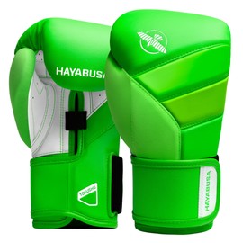 Hayabusa T3 Boxing Gloves for Men and Women Wrist and Knuckle Protection, Dual-X Hook and Loop Closure, Splinted Wrist Support, 5 Layer Foam Knuckle Padding - Neon Green, 16oz
