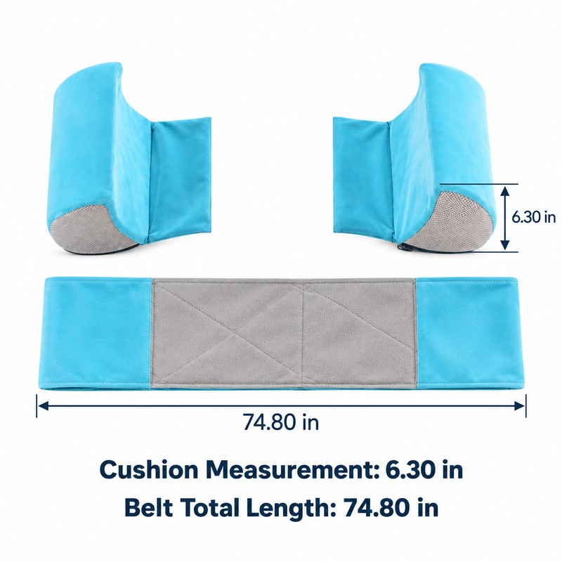 Wheelchair Side Support Cushion – Adjustable Positioning Pad with Belt