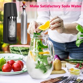 CO2 Refill Adapter, Quick Connect Adapter for Duo Terra Art Sodastream Cylinder CO2 Adapter on 425g Bottle with 2000psi Pressure Gauge for Sodastream Quick Inflatable Adapter