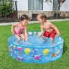 Alberca Circular Infantil Animales Marinos 122 Cm Color Azul