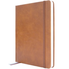 Tabitha Wilde A5 (ish) Hardback Notebook Dotted Paper, Numbered Pages and Pocket, Journal/Bujo - Hazel Brown (Hazel)