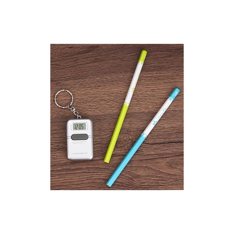 Cirbic Talking Clock Keychain with LCD screen - clear American