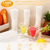 Hoolerry 1500 Pcs Plastic Straws Disposable Individually Wrapped Drinking Straight