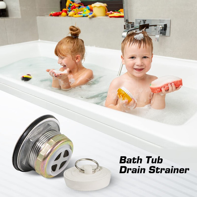 Highcraft 9783 Stainless Steel Bath Tub Drain Assembly with Rubber