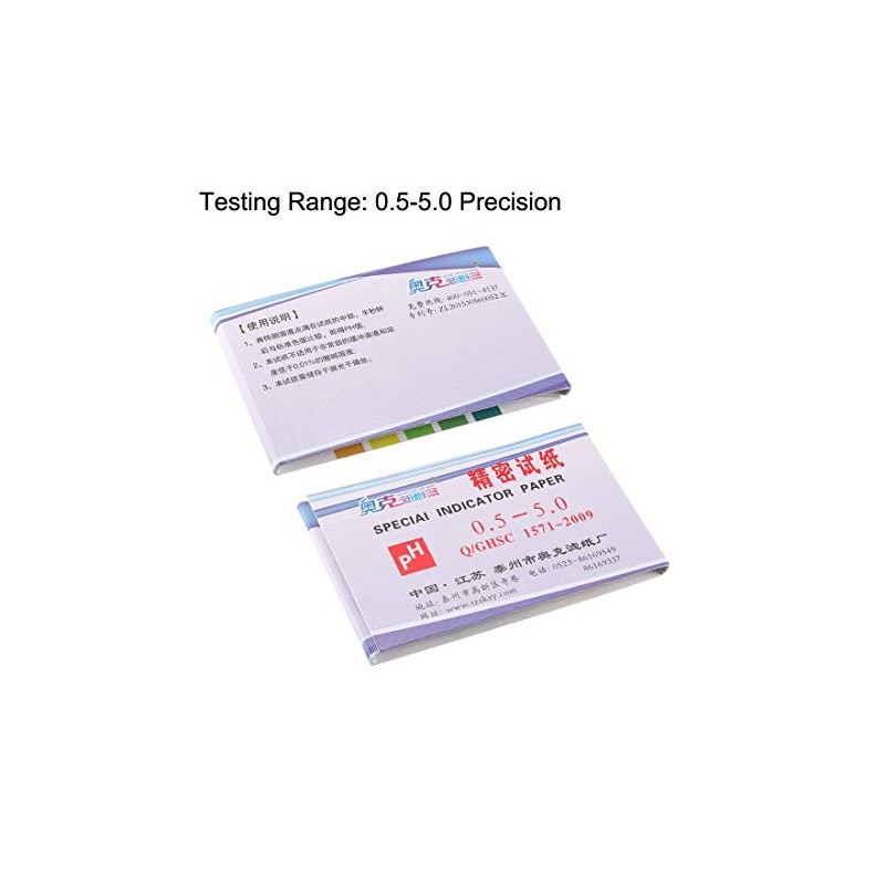 sourcing map PH Test Strips 0.5-5.0 Indicator Paper Lab Litmus