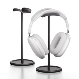 NQQNQQ Headphone Stand【1PACK】 Headphone Holder with Storage Tray Compatible for AirPods Max, AirPods, AirPods Pro, Beats, Bose and Most Gaming Headphones. 【No Tools Required】 YO-2 (Black)