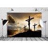 BELECO 9x6ft Fabric Resurrection of Jesus Cross Backdrop Crucifixion of