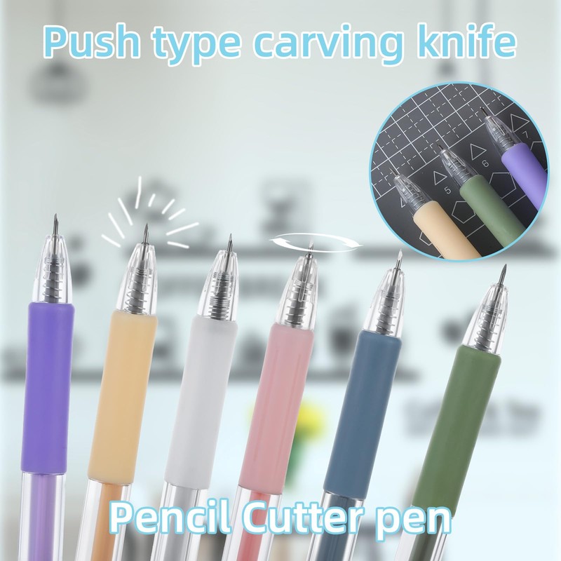 Gjinxi Knife Pen Craft Cutting Tools 6PCs Utility Paper Pen