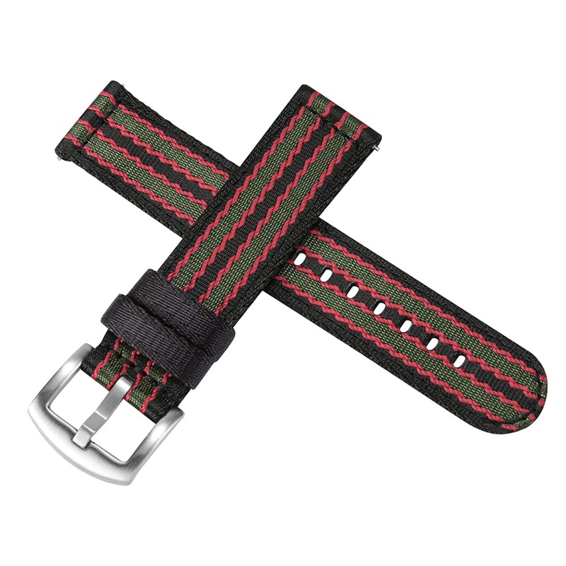 WOUKUP Military Quick Release Nylon Watch Bands Premium Seat Belt