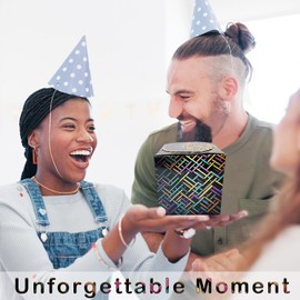 ULLIKI Birthday Gift Surprise Box - Christmas Prank, and Ideal for Festivals and Birthdays - Perfect for Cash in Surprise Box for Kids Father Mother Colleague (Colourful Geometry)