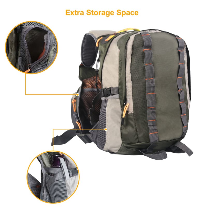 M MAXIMUMCATCH Maxcatch Fly Fishing Backpack Adjustable Size V-SBS