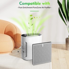 Borgodf 2 Pack PEAIRPLG 3-in-1 True HEPA Replacement Filter Compatible with Pure Enrichment PureZone Air Puri-Fier