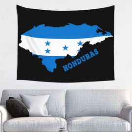 Wall Decoration Tapestry-Honduras Map Flag Tapestry Wall Hanging,Hippie Art Tablecloths 29x37 Inches For Bedroom Dorm Living Room