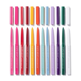 Eyeliner Pencil Set, Joyeee 12 Colours Gel Eyeliner Pen Waterproof Coloured Eye Liner Long Lasting Eye Liner Pen Eye Makeup Gifts for Women Girls Xmas Birthday Wedding Party Cosplay