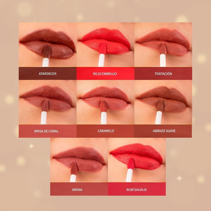 Divine Matte Labial Líquido Mate de Larga Duración, Labial Mate