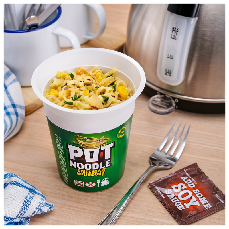 Pot Noodle Chicken and Mushroom 90 g (Pack of 12)