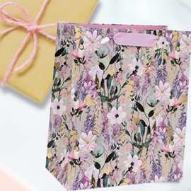 Glick Luxury Gift Bag - Large Gift Bag Buddleia, Multi-Coloured Gift Bag for her